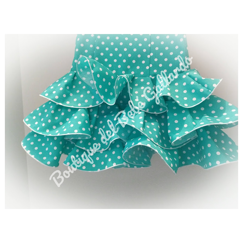 FALDA FLAMENCA CORTA BLANCO V19. - Bebé Gallardo