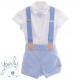 CONJUNTO BEBE YOEDU CON TIRANTES "FAMILIA SAN MARINO" 0250 V19.