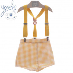 PANTALON BEBE YOEDU TIRANTES 3992 V19.