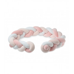 TRENZA PROTECTORA PARA CUNA Y CAMA EN ROSA 1,50m KIOKIDS 3177