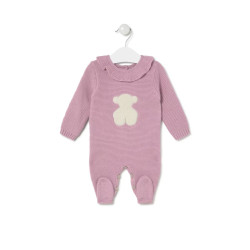 Pelele de bebé Tricot rosa 2303