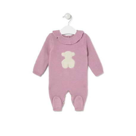 Pelele de bebé Tricot rosa 2303
