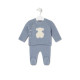Conjunto de bebé de recién nacido Tricot azul 2302