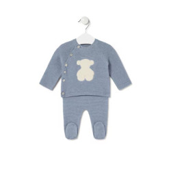 Conjunto de bebé de recién nacido Tricot azul 2302