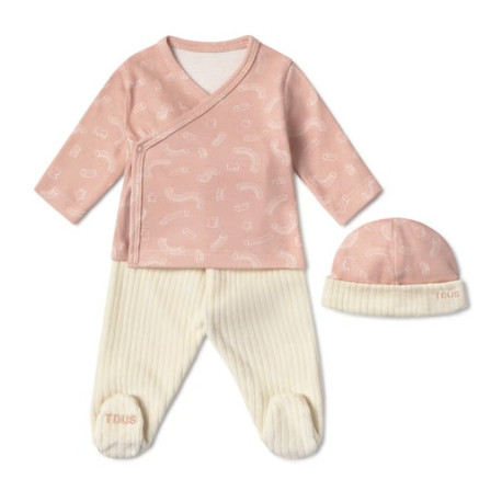 Pelele de bebé Tricot rosa 2303